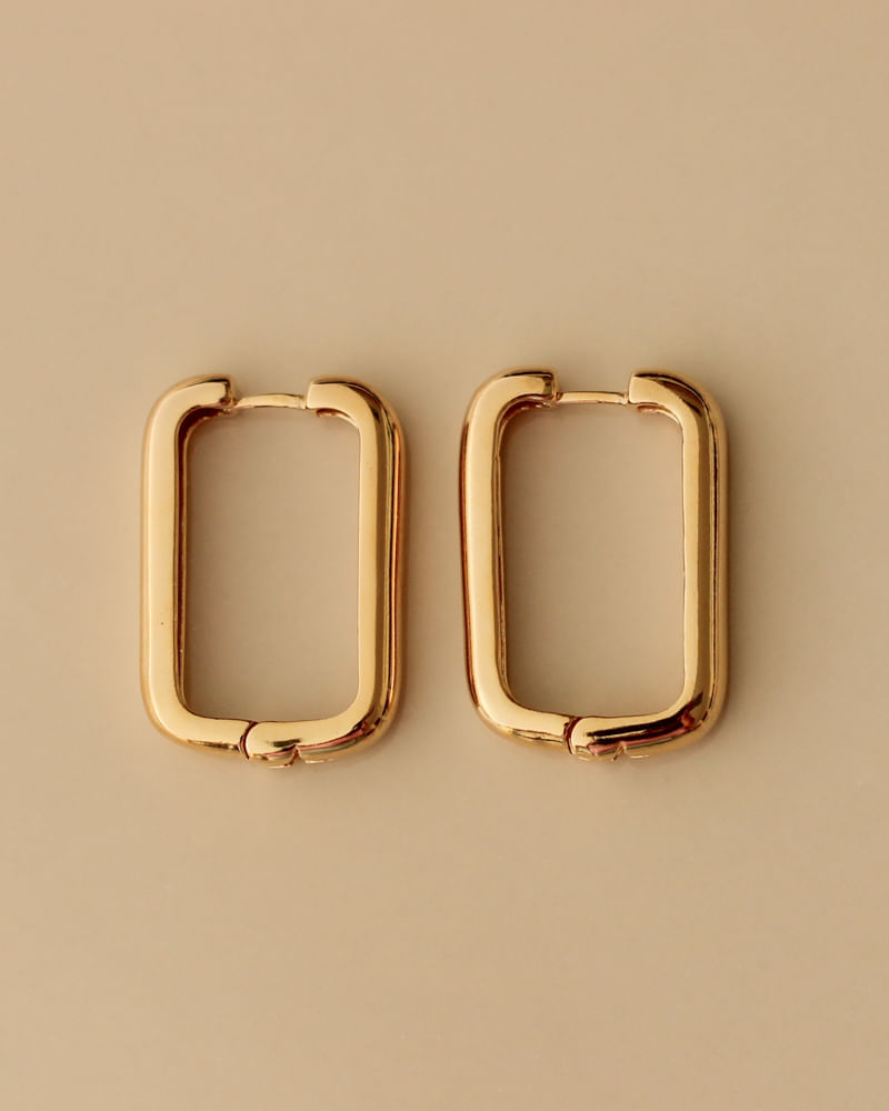 argola retangular m banho ouro 18k-1